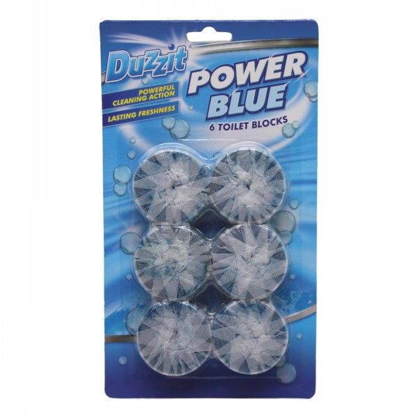 Duzzit Power Blue Toilet Blocks 6-Pack