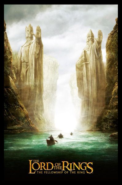 The Lord of the Rings - Argonath Poster with Black Frame