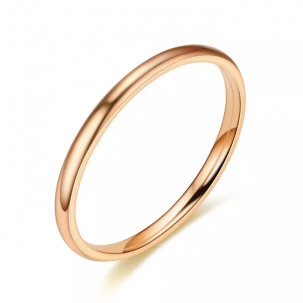 Ring Niche Stainless Steel Glossy Couple Ring Ro image
