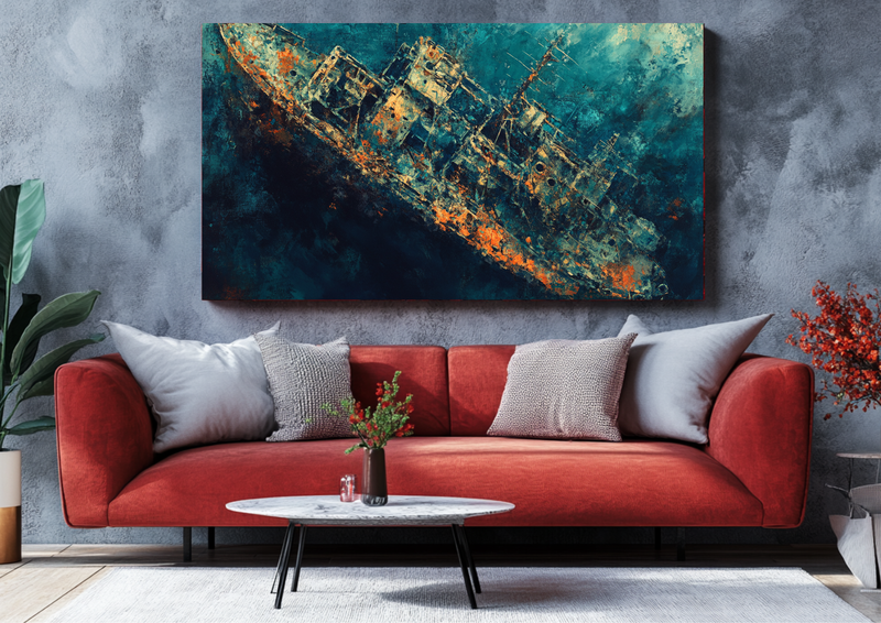 Canvas Wall Art - Abstract Wreckage - BX0268