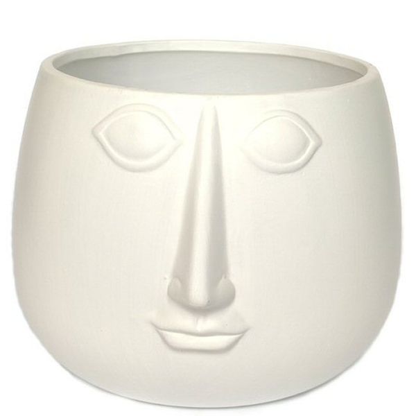 PH Garden - Large Round Head Pot Cover White 18.6d x H13.5cm