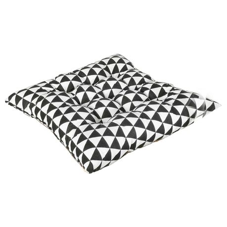 Black square chair discount cushions