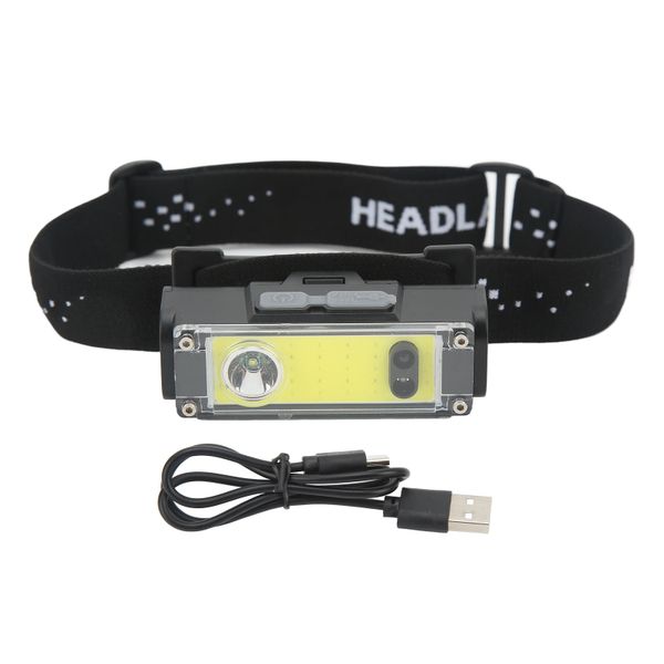 Induction COB Headlight Type C Fast Charging Waterproof