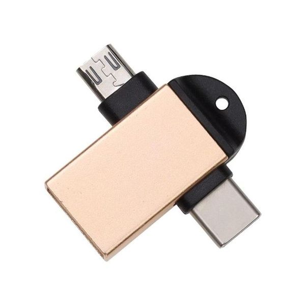 2 in 1 Type C and Micro OTG Male to USB A 3.0 Adapter Connector