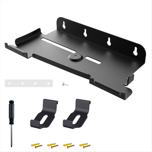 Wall Mount Stand for Ps5 Slim Console and Controllers Black
