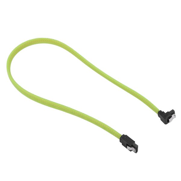 50CM SATA 3.0III SATA3 7pin 6Gb/s Data Cord with Nylon Sleeved(Green)