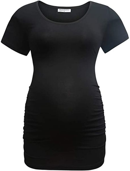 Absolute Maternity Side Ruched Basic Tee