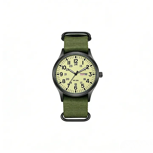 ABTOR Simple Arabic Numeral Dial Watch - Waterproof Alloy Case Design