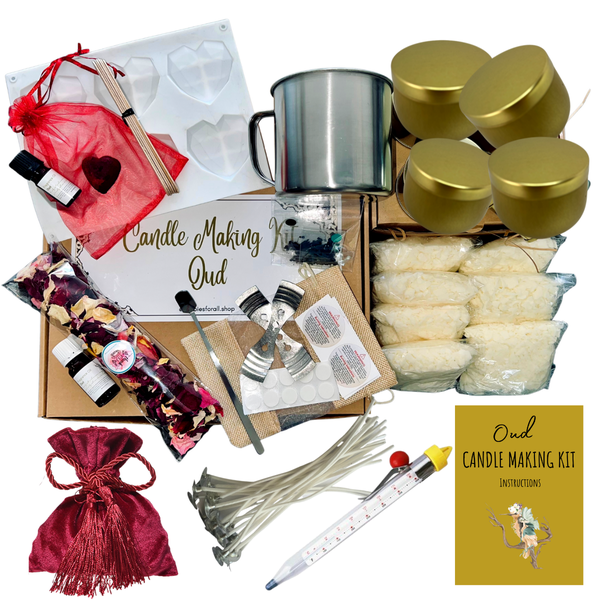 Soy Wax Candle Making Kit with Oud Fragrance