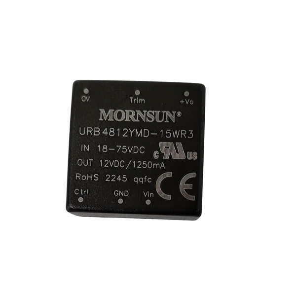 URB4812YMD-15WR3: 15W DC/DC Converter, 4:1 Input, 12V Out, Railway Grade