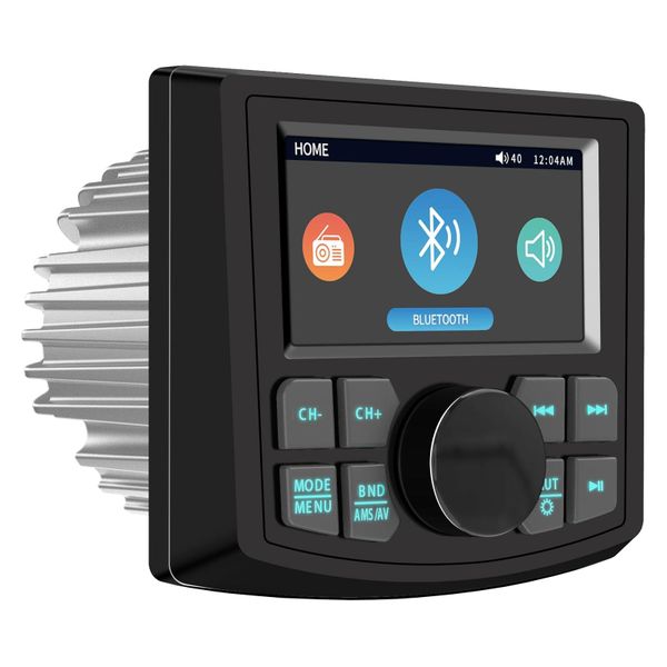 MarineTech 3" LCD Bluetooth AM/FM Waterproof Multimedia Receiver