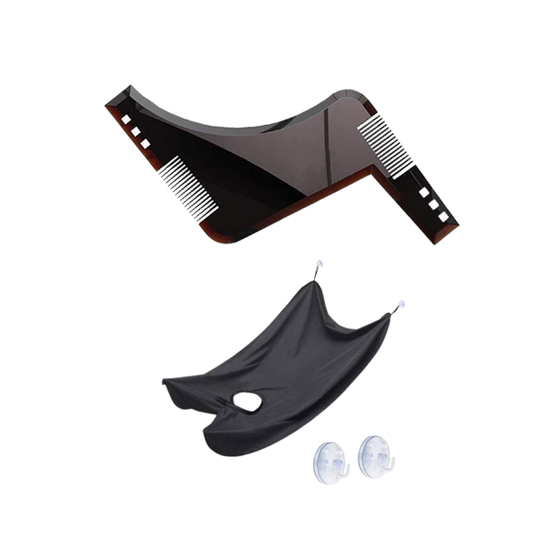 Beard Apron and Beard Shaping Tool Set EM-5