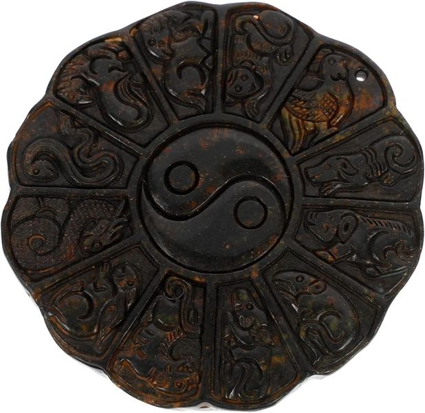 Scorpio Zodiac Sign Calligraphy Tool Chinese Paperweight Decorative Round