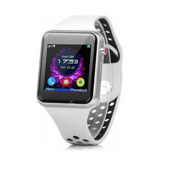 M3 White &amp; Black Smart Watch - SIM card &amp; Bluetooth Call &amp; SMS