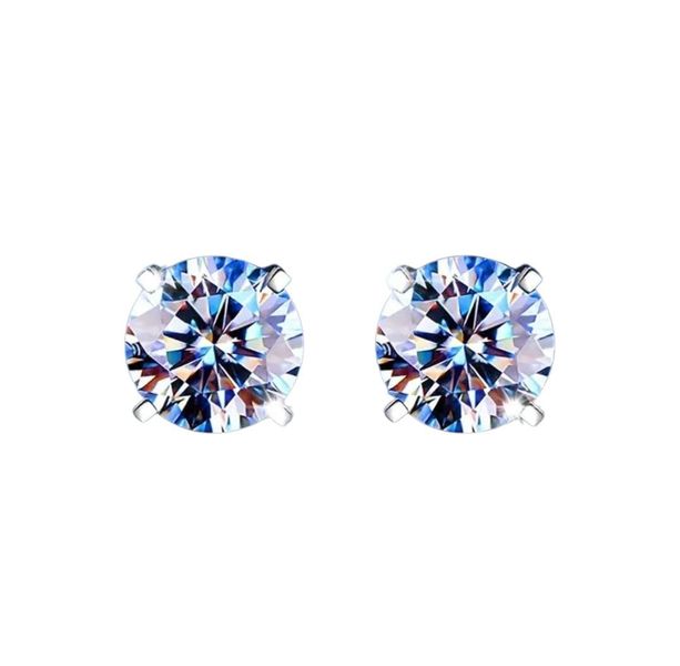 Men's 1 Carat Stainless Steel Stud Earrings