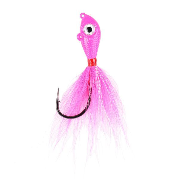 Mustad Pink Big Eye Bucktail Jig - 1 Oz