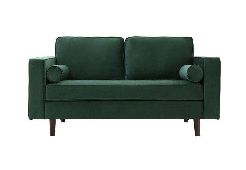 George &amp; Mason - Velvet Tufted 2-Seater Couch
