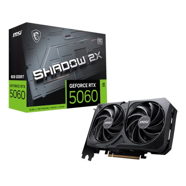 MSI GeForce RTX 5060 SHADOW 2X OC 8GB Graphics Card