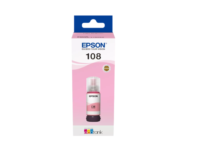EPSON 108 EcoTank Light Magenta ink bottle