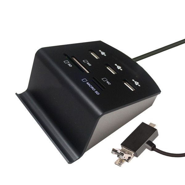 7 In 1 Multifunctional Portable Travel Office Usb 2.0 Hub