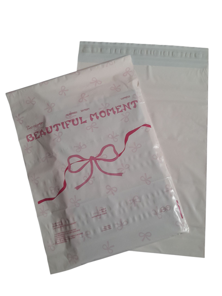 28x42cm Pink Bow Sealed Packaging bags-20pcs