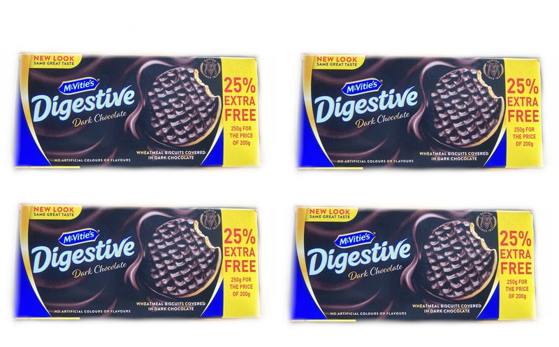 Mcvities Digestive Biscuits Dark Chocolate 250g - 4 Pack