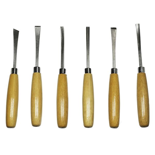 FI- Wood Chisel Set 6 pcs. Wooden Handle