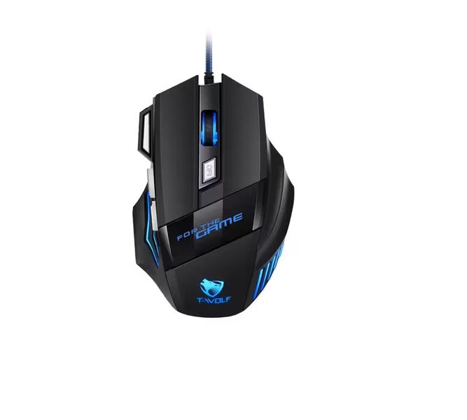 Twolf M1 Wired Gaming Mouse, Upto 3200 DPI Optical Sensor, RGB Lighting