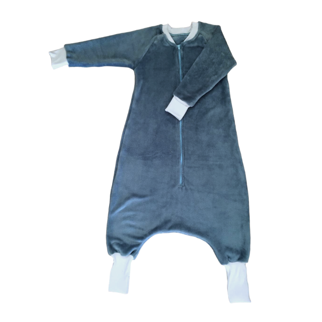 Baby/Toddler-Onesie/Sleeping Bag with Mittens -Mongolian Fleece -Denim ...