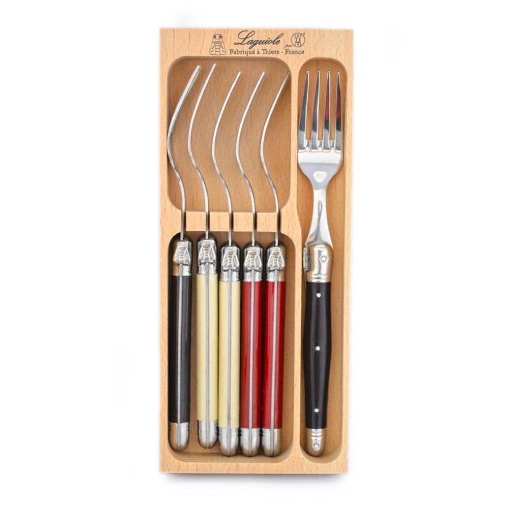 ラギオール アンドレ・ヴェルディエ フォーク 6本セット Andre Verdier Laguiole 6 Piece Table Fork Set | Shop Today. Get it
