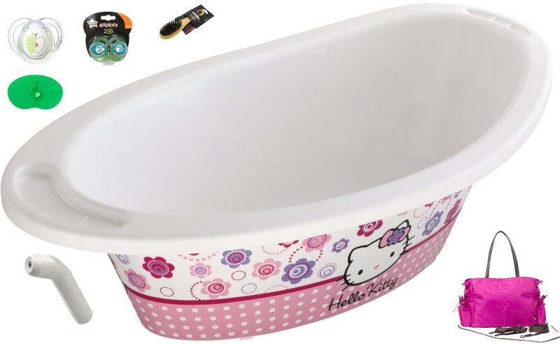 Newborn Baby Care Kit W Pink Nappy changing bag, Bathtub, thermometer