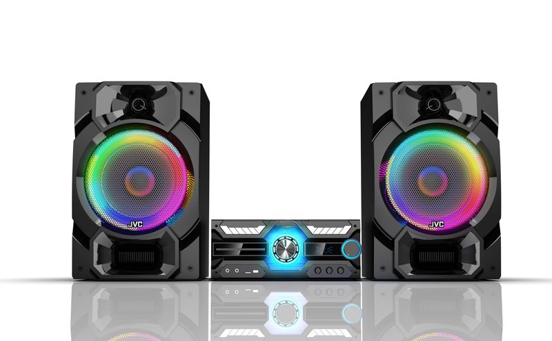 JVC Home Entertainment System Model number MX-222B with Bluetooth and USB.