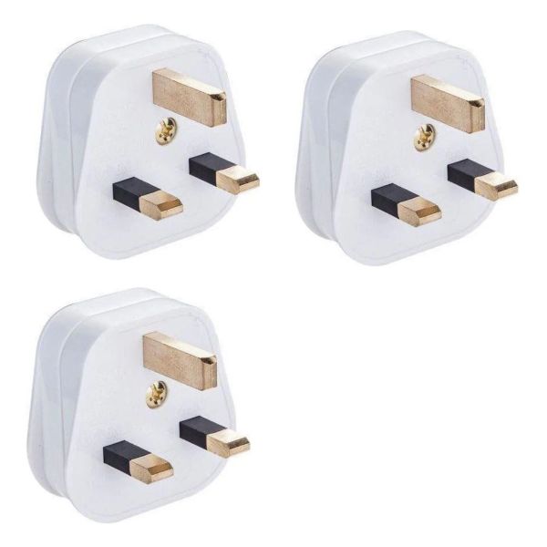 3 Pack: SA to UK Travel Plug Adapter 13A