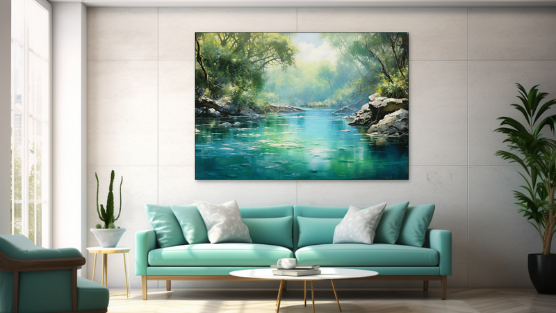 Canvas Wall Art - Liquid Serenity Abstract - JT0098
