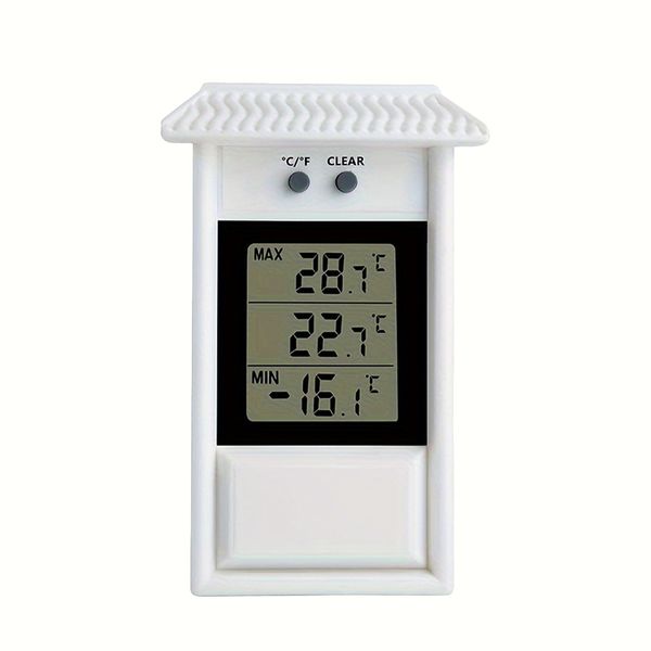 Digital Thermometer Indoor And Outdoor Household Thermometer - White