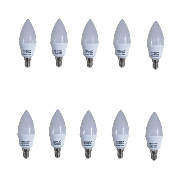 REDISSON 7W E14 LED Candle Light 10 Pack