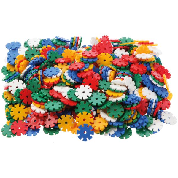 LENA Toy Construction Pieces: Multi-Coloured KIGA Rondi 45mm - 500g/185 Pieces