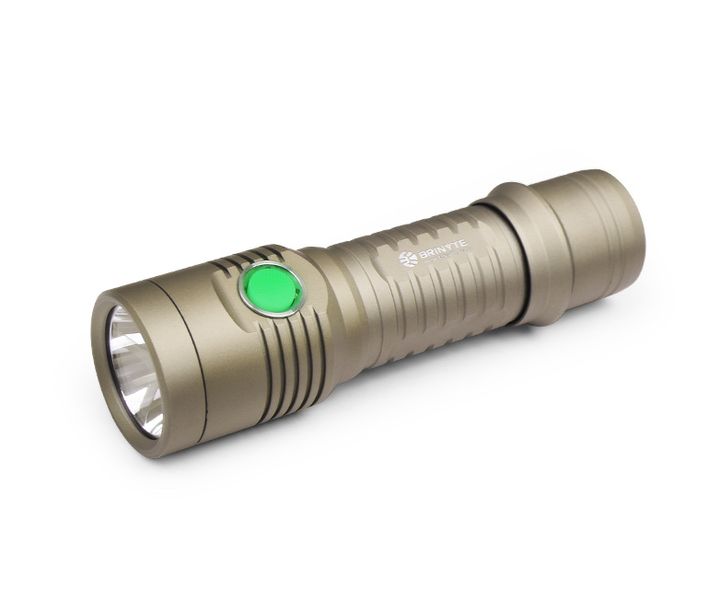 Brinyte Flashlight wt01 Apollo 1100lumen, 320m Throw Desert Tan