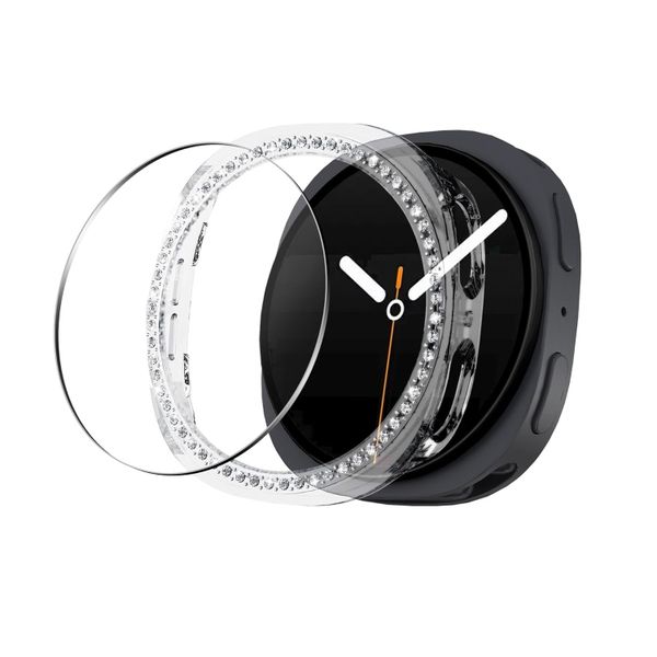 40mmScreen Protector Compatible with Samsung Galaxy Watch 8 PC Bumper Cover