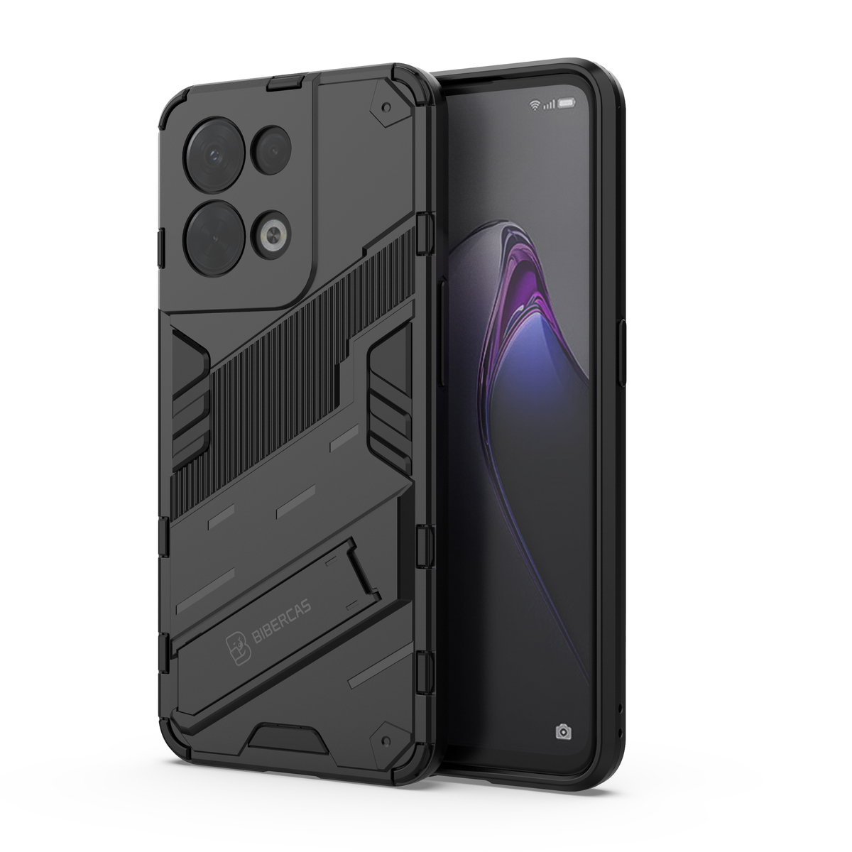 Cover for OPPO Reno8 5G - Dual Layer Military Grade Kickstand Case ...