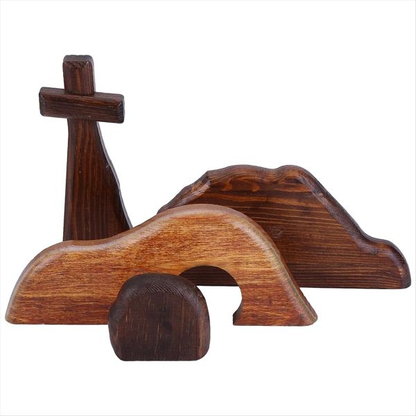 the Empty Tomb Easter Scene and Cross Easter Home Figurine Ornament