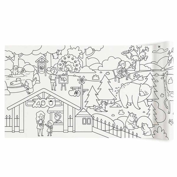 Mideer Adhesive Colouring Scroll: The Zoo