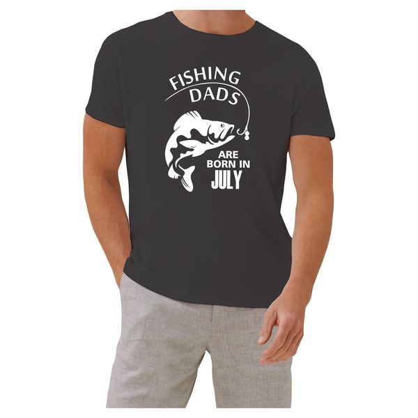 Pappa Joe – Men's Vinyl T-Shirt – Fishing Dads Are Born In July