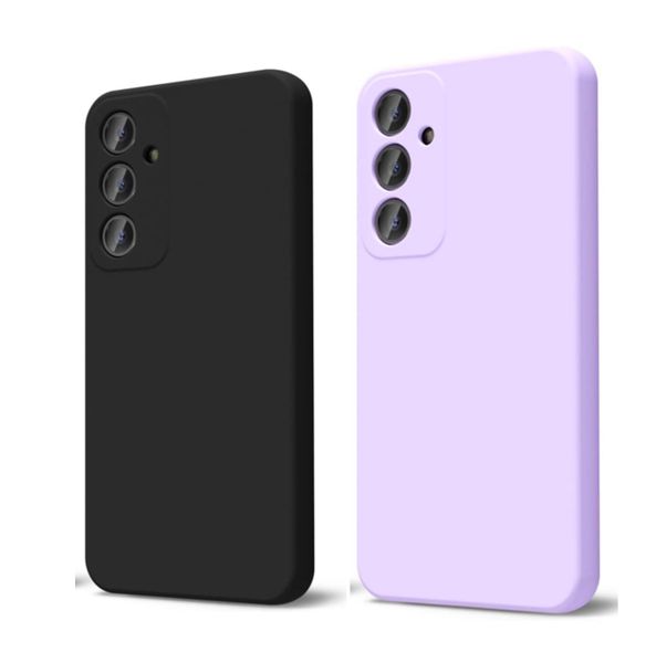 2 Pack silicone case compatible with Samsung A05s - Black &amp; Neon Pink