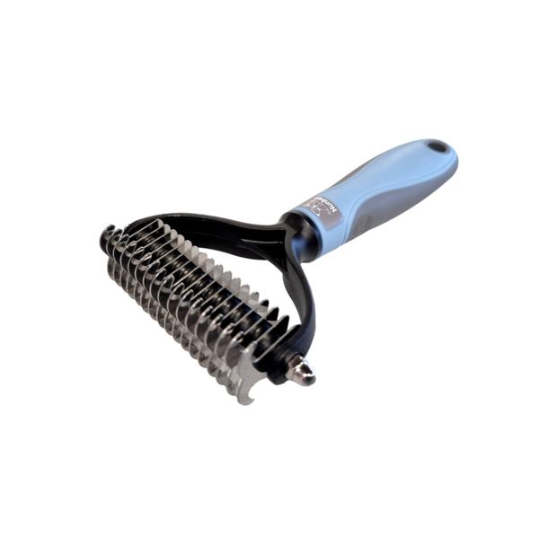 Nunbell Pet Double Sided Dematting Undercoat Rake For Cats &amp; Dogs