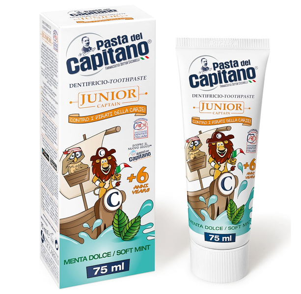 Pasta del Capitano Junior Soft Mint Toothpaste (+6 years) 75ml - 2 pack