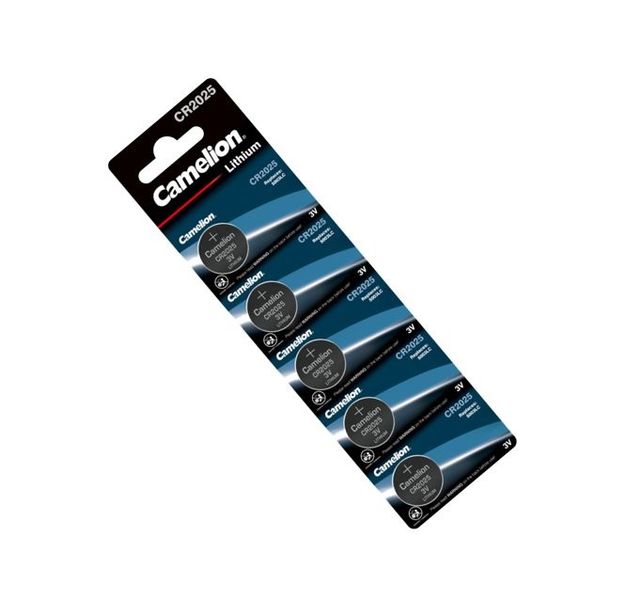 CAMELION CR2025-BP5 Lithium Coin Battery 3V 150mA 5/Pack