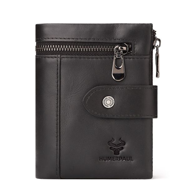 HumerPaul - Men's Elite Genuine Cowhide Leatherwallet with Stylish Design