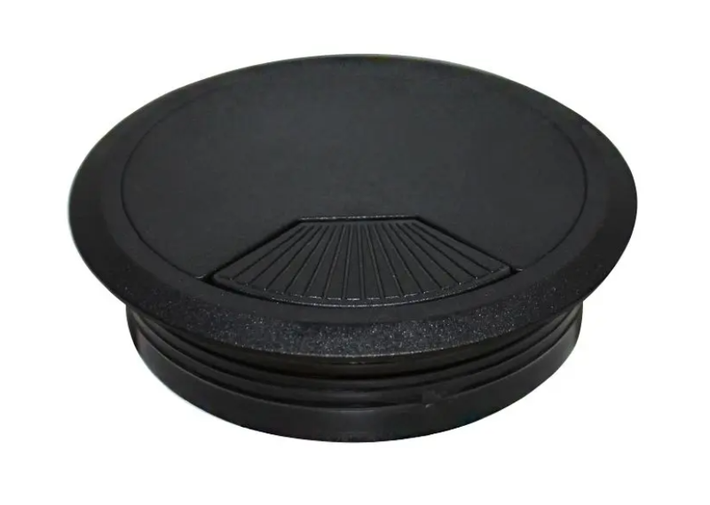 Cable Outlet, 80mm, Charcoal - 6 Pack