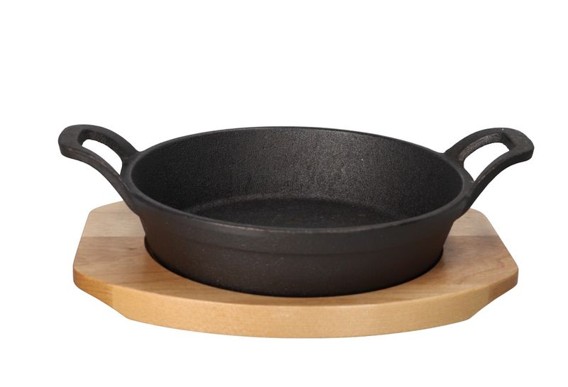 Danny Home Sizzling Pan with Bamboo Base 24.5cm